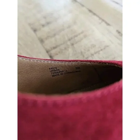 Coach A4078 Urban Red Suede Heels Women's Size 8 4 Inch - Picture 5 of 13